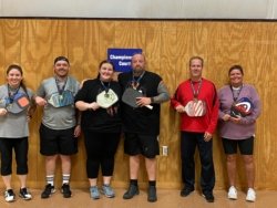 Broad River St. Patrick's Tournament 3.0 - 3.5 Mixed Doubles - GOLD Sammie & Phil Peeler, SILVER Jamie & Andrew Dills. BRONZE Paul Huggins & Roxanne Tate